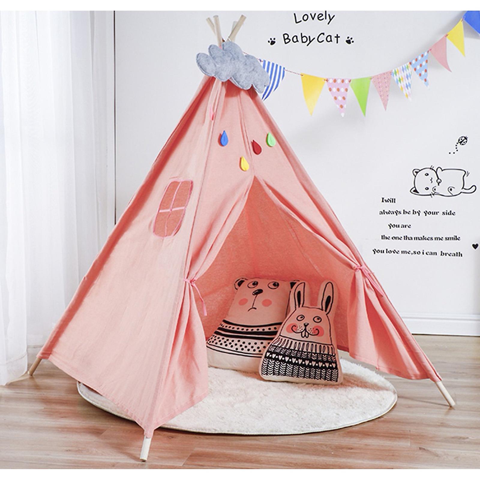 Large Kids Teepee Tent Children Play House Gaming Story Reading Indoor Outdoor