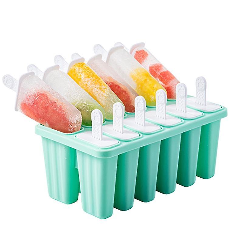 Ice Cream Molds, 10 Cavities Ice Cream Molds, Reusable Popsicle Molds for Preparing Popsicles Ice Cr