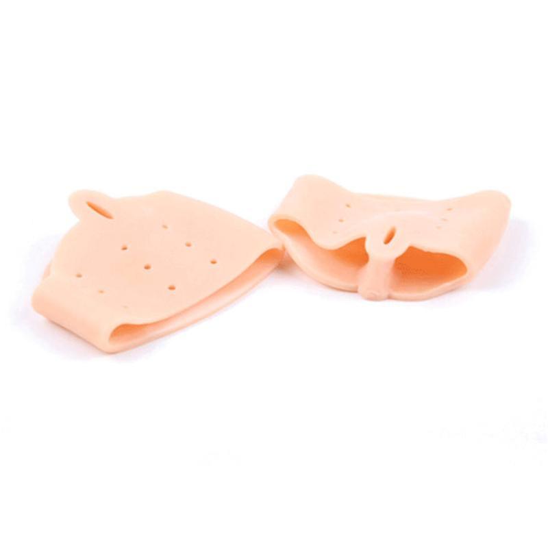 Yellow Silicone Forefoot Cushion with Toe Separator: 8.5cm Length, 7cm Width, Asymmetric Spacing - Comfortable and Supportive