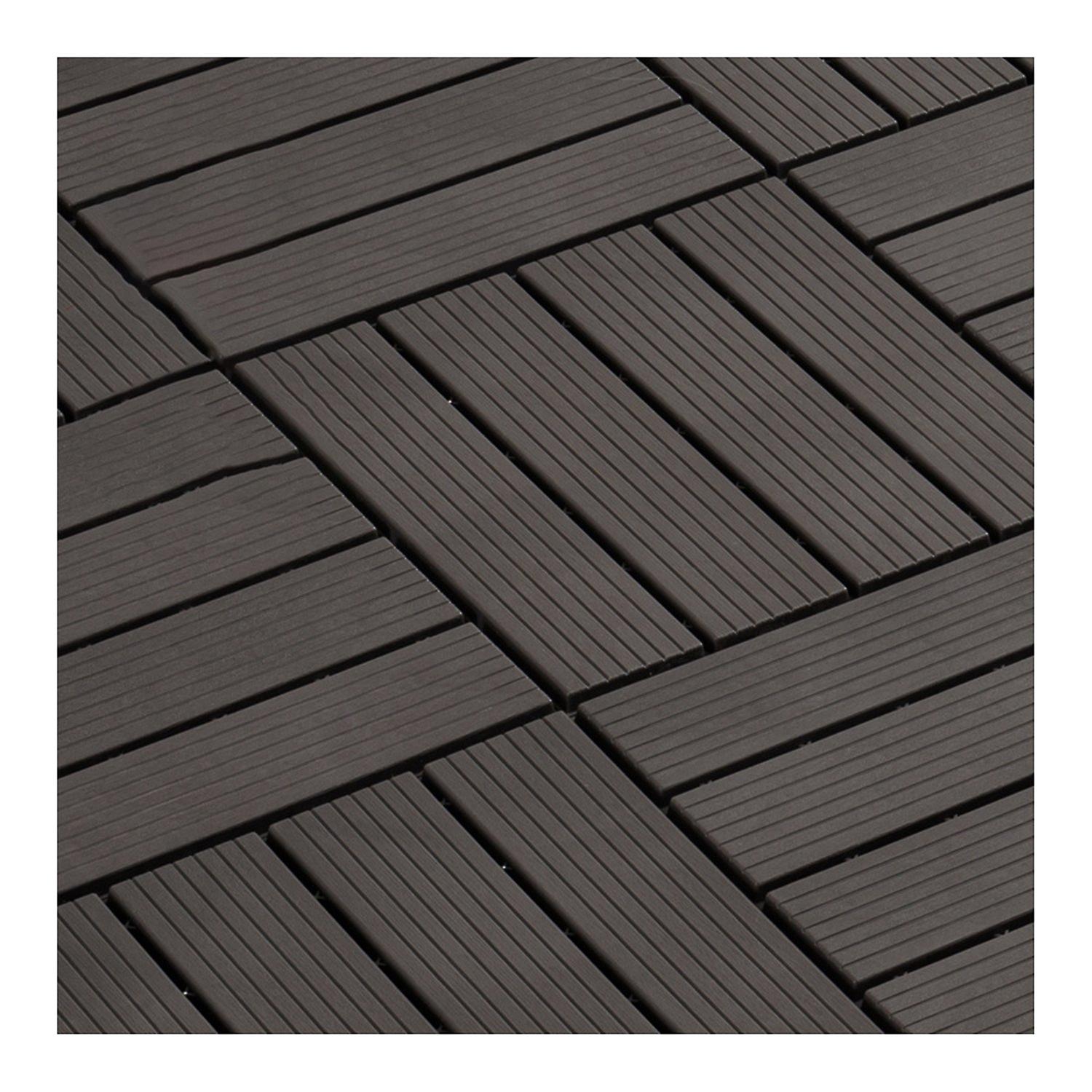 Floor Tile Snap Fit Multiple Mounting Styles with Open Mesh Outdoor Flooring All Weather Use Deck