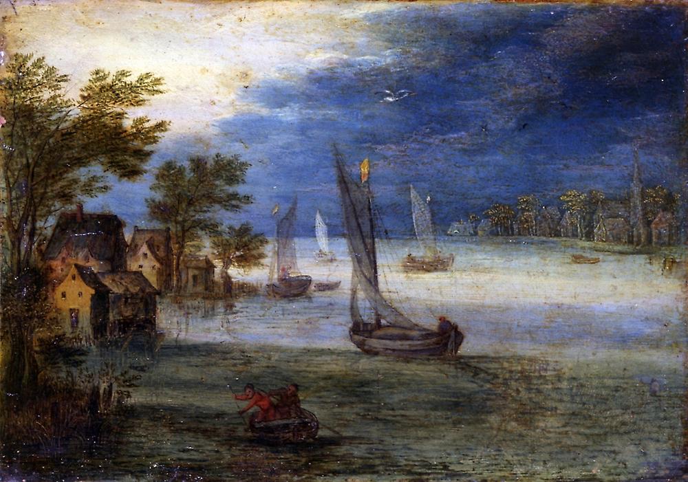 River View With Boats Poster