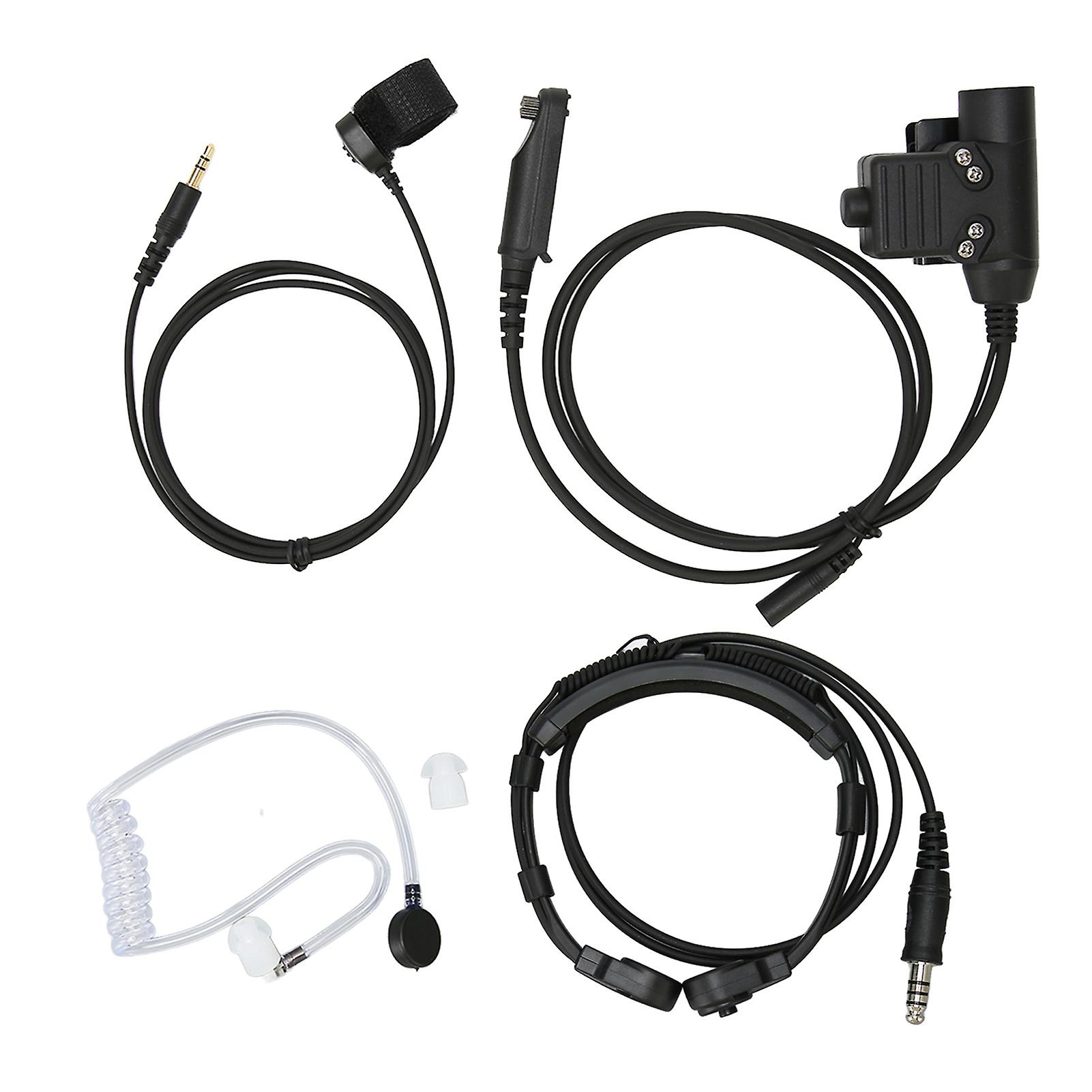 Throat Mic Headset 7.1mm Βύσμα με προσαρμογέα PTT Push to Talk για Baofeng UV-9R UV-9R PLUS UV-XR BF-9700