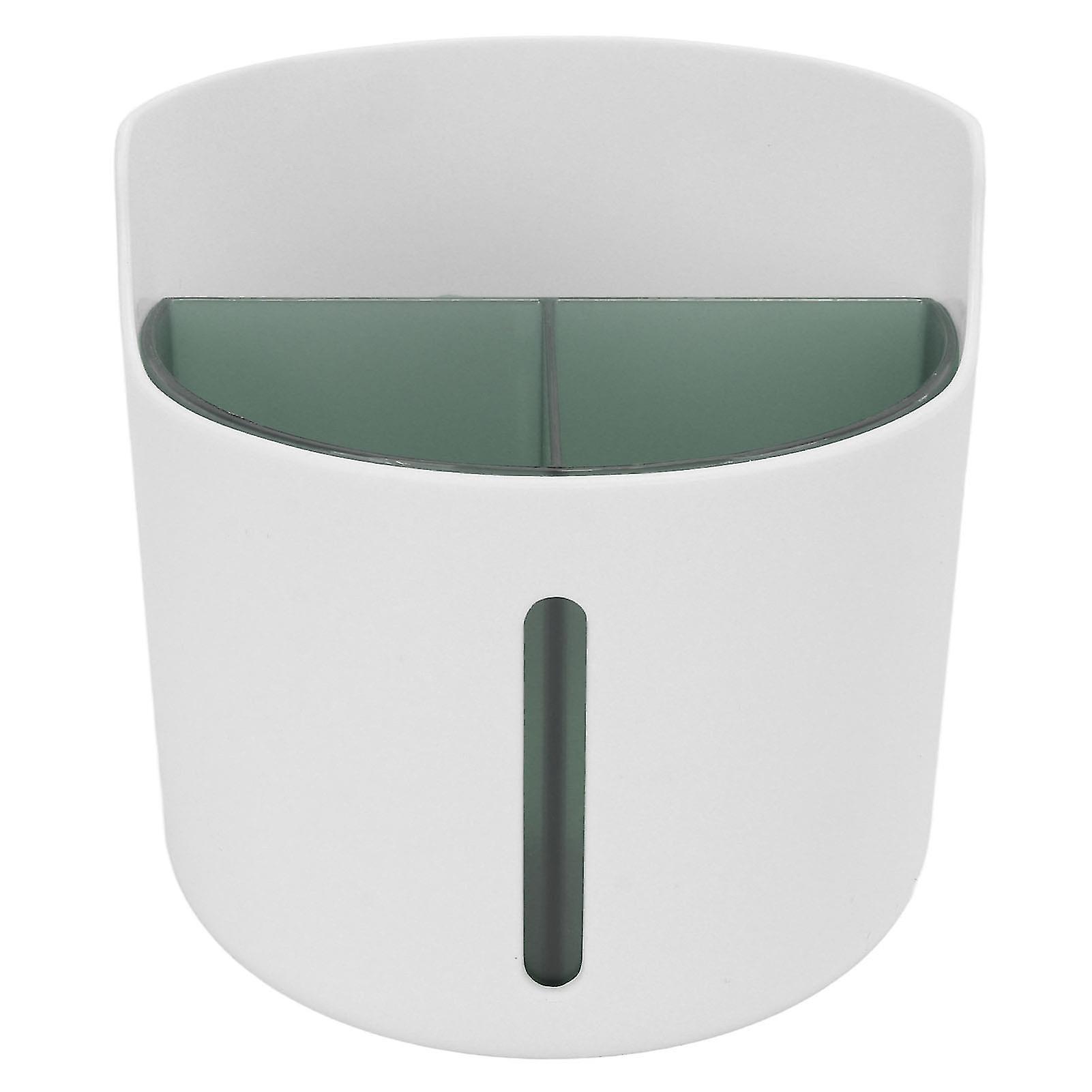 Multifunctional Green Pencil Holder with Double Layer, Large Capacity and Detachable Compartments