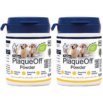 Plaque Off Powder for Cats Small Dogs Treats Bad Breath, Reduces Plaque, Preventing Tartar 60g Pack of 2 Organic Pet Oral Care  | (2pack) (120g)
