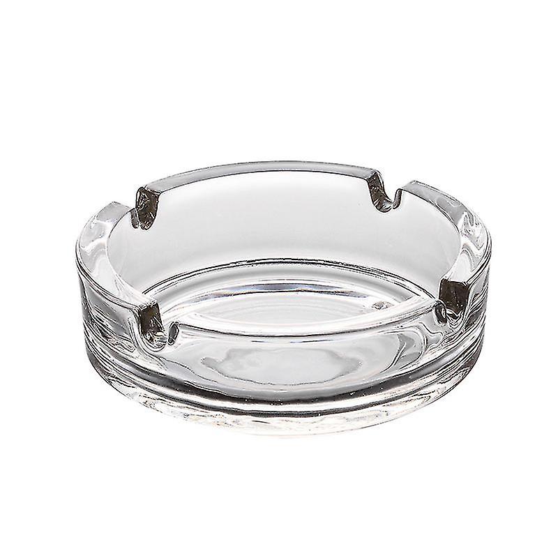 1pc Clear Stackable Ashtray - Classic Design - Tempered Glass Ashtray