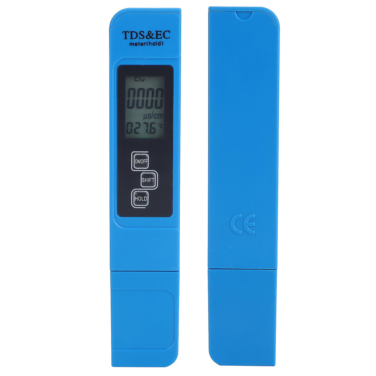 Portable Digital TDS EC Meter Water Tester Blue 154x30x14mm