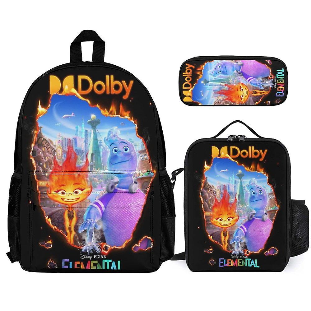 Elemental 3Pcs Backpacks Sets with Lunch Bag And Pencil Case