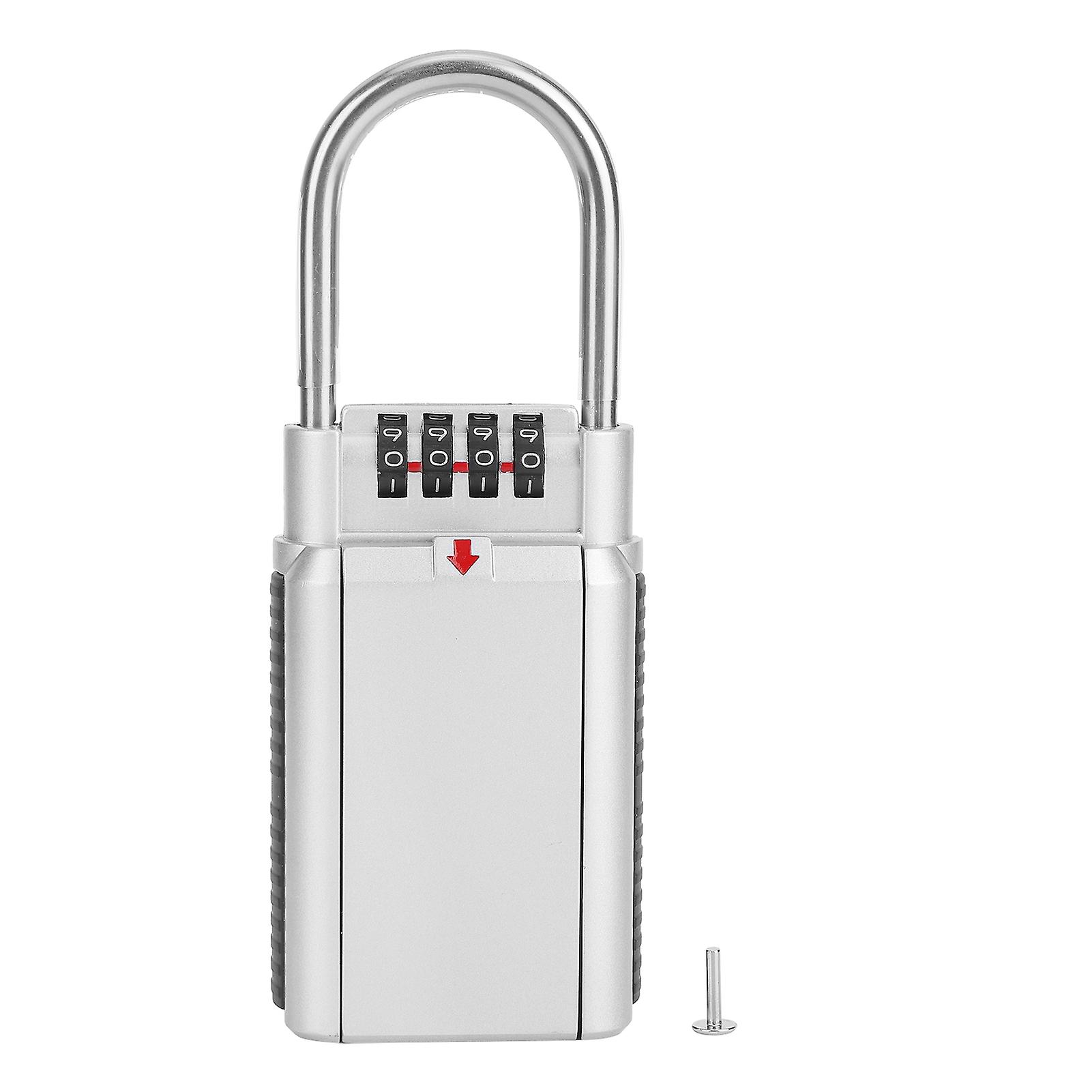 Outdoor Waterproof Hanging Zinc Alloy Password Key Safe Box Storage Lock Box for Home FactorySilver