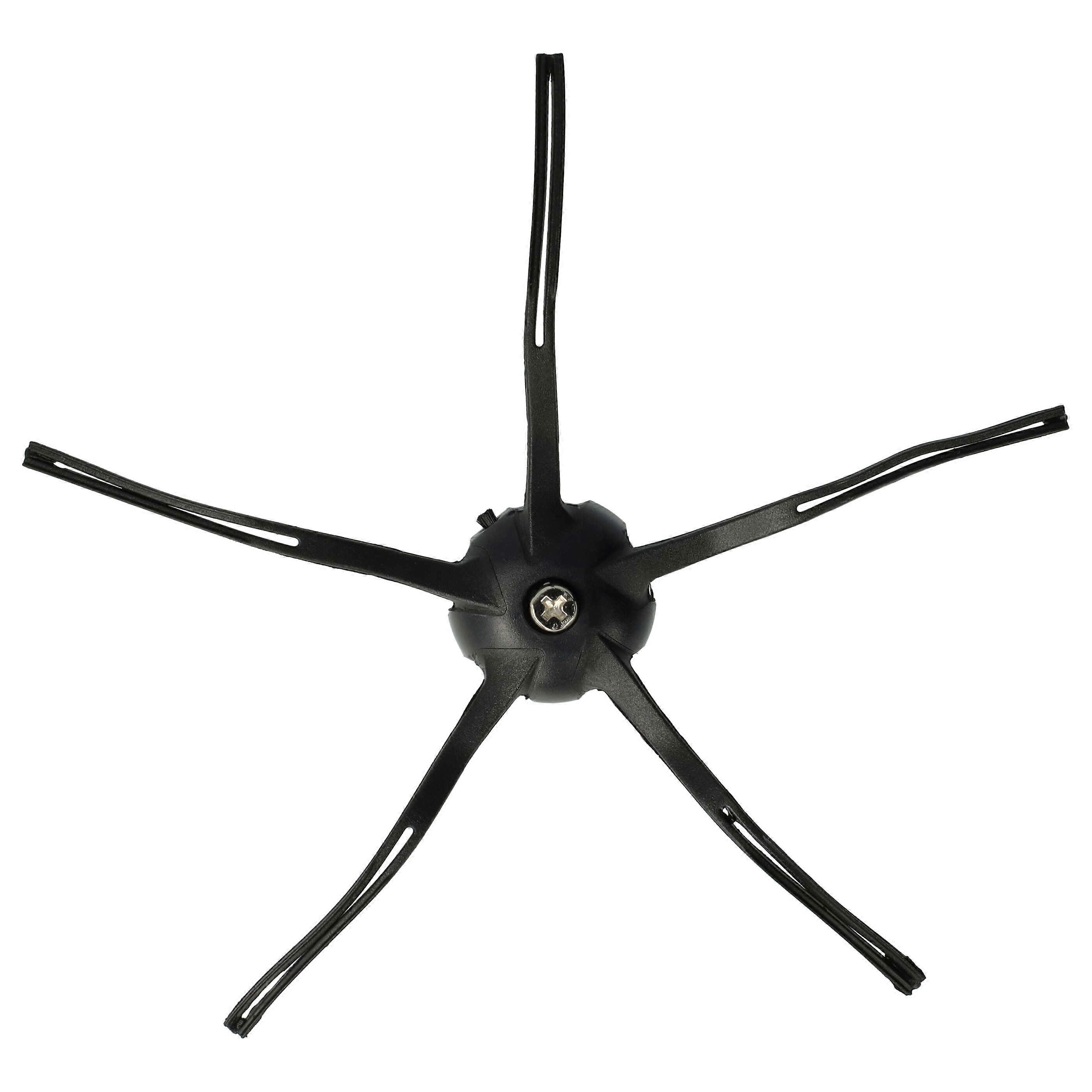 vhbw zijborstel compatibel met Roborock S6 Max, MaxV, Pure robotstofzuiger - zwart