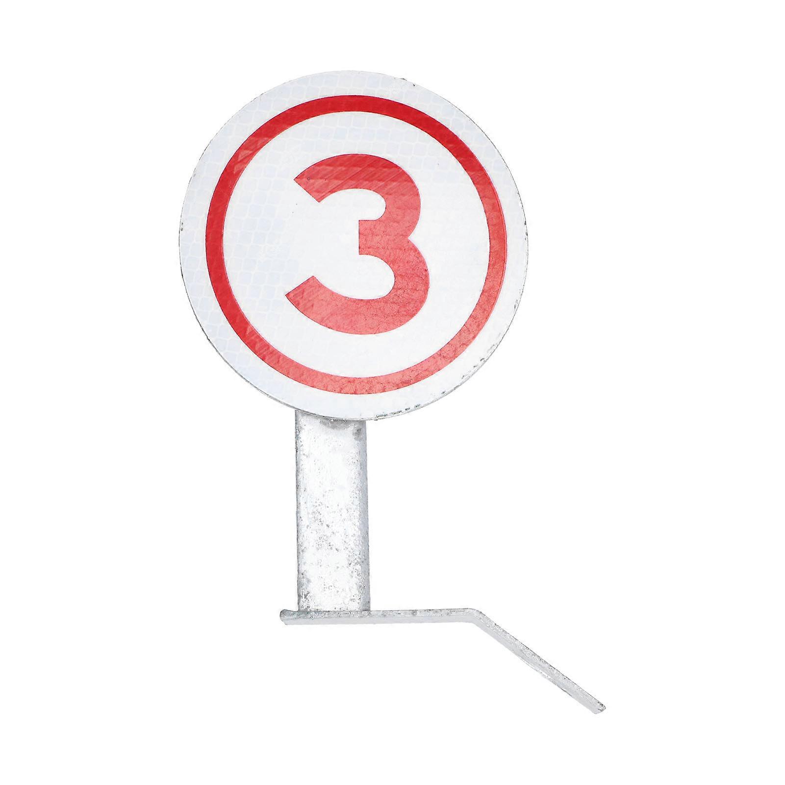 Round Reflector Traffic Indicator Safety Road Highway Guard Bar Warning Sign with Iron StandRed+White