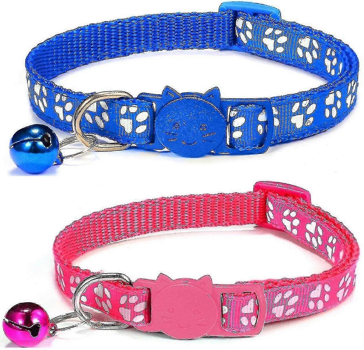2 X Cat Collar With Bell, Adjustable