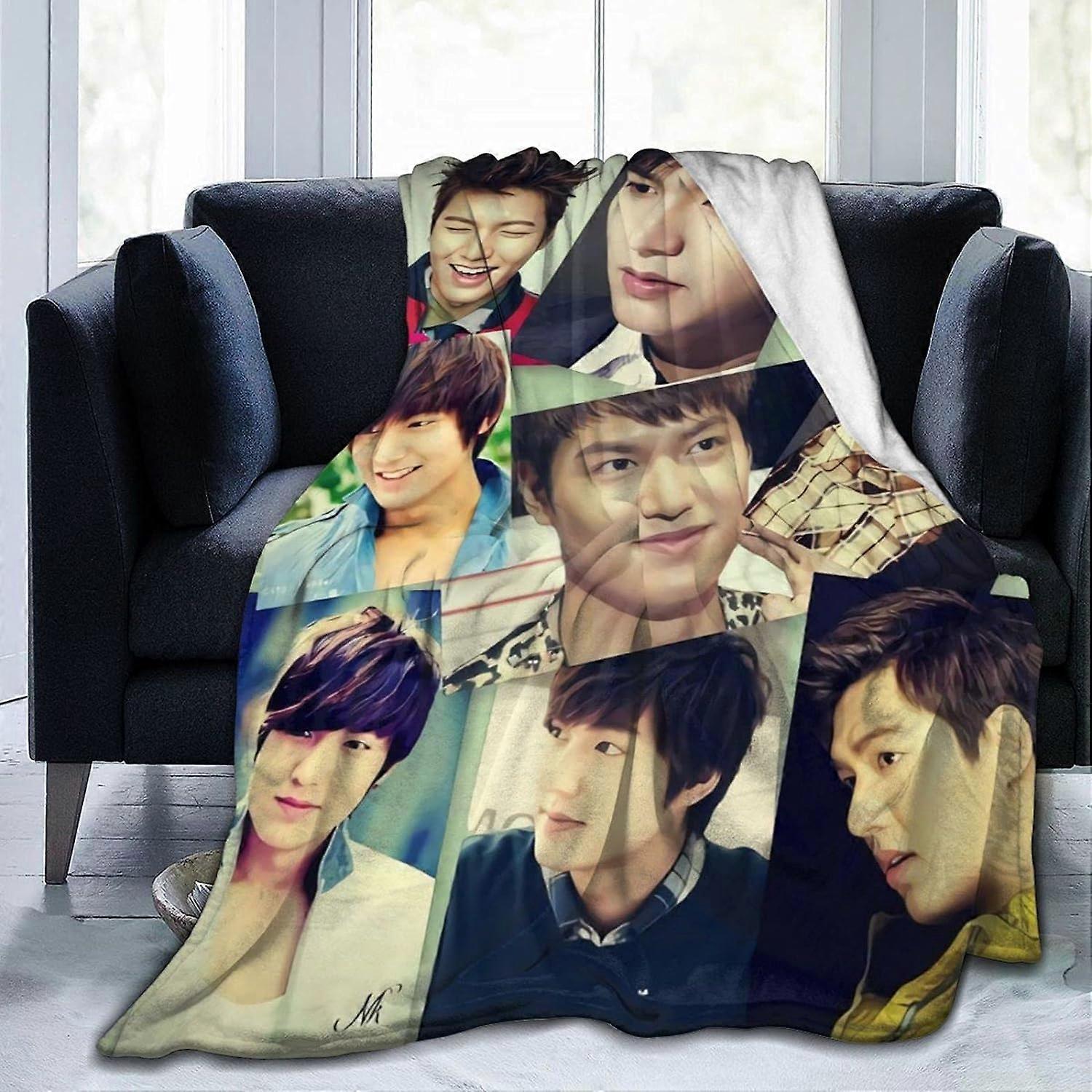 Lee Min-Ho Soft And Comfortable Plush Blanket For Sofa Bed In Car Beach Large Size Versatile Style For Home Travel -ct1757