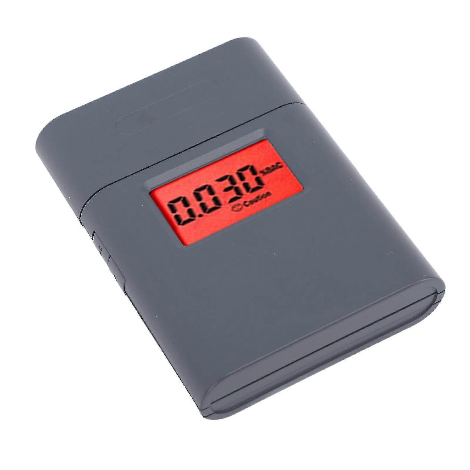 Alcohol Tester Battery Powered LCD Display Accurate Blow Type with 5 Mouthpieces for Driving and Party Use