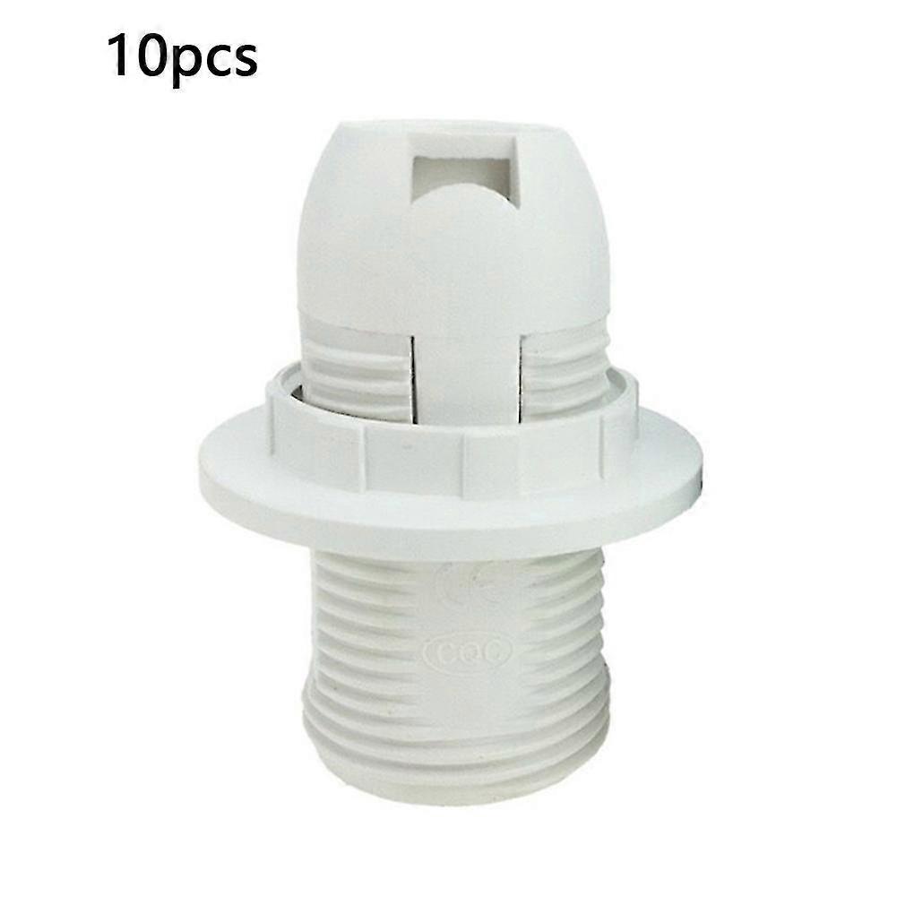 10 Pieces E14 Lamp Holder Threaded Ring Buckle Light Adapter Pet Bulb Base Safety Socket Connection Replacement Lighting