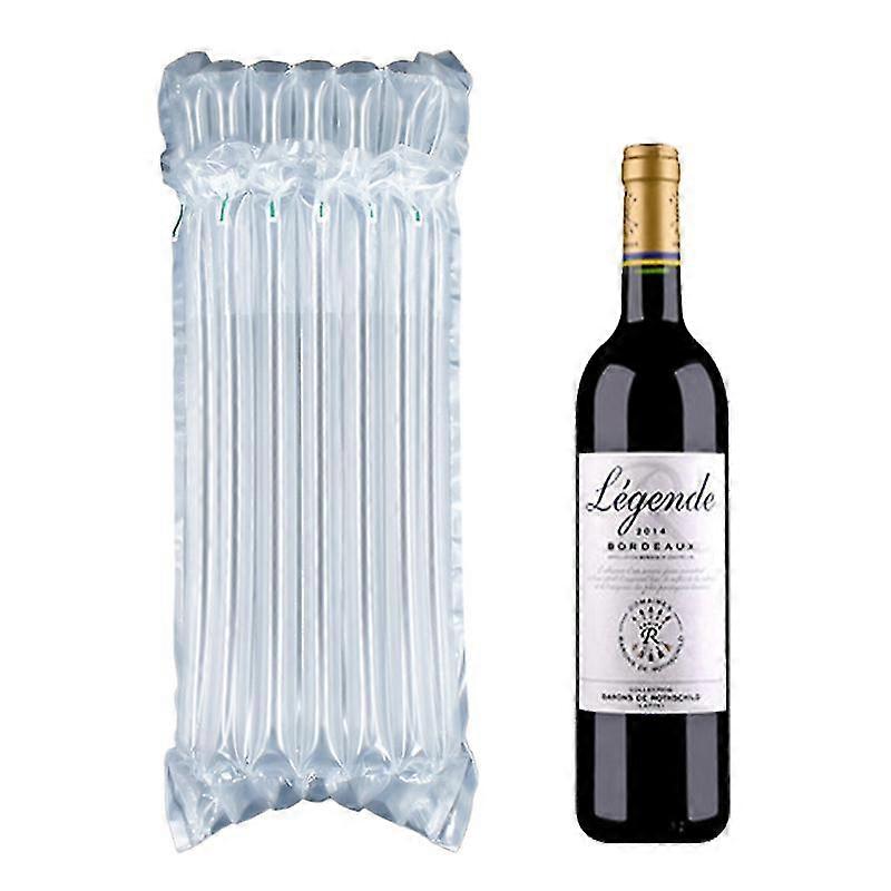 2024 10 Pack Wine Bottle Protector Reusable Bubble Wrap Inflatable Air Column Cushion Bag Bubble Wrap Wine Bags Wine Bottle Packaging For Safe Packagi
