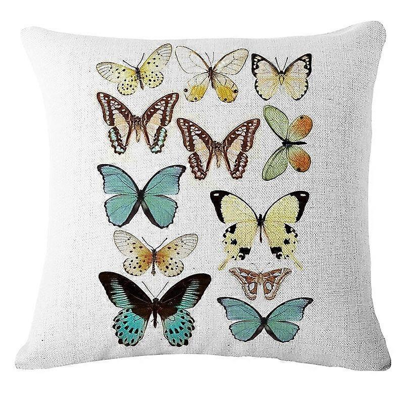 バタフライリネンコットンファッションスロー枕カバークッションカバー家の装飾デザイン1822jpjcjh