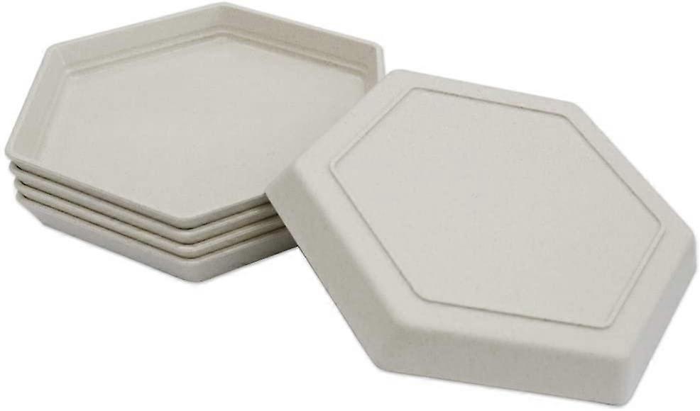 5 Pack Premium Dessert Plate, 6.7 X 5.9" Reusable Appetizer Plates