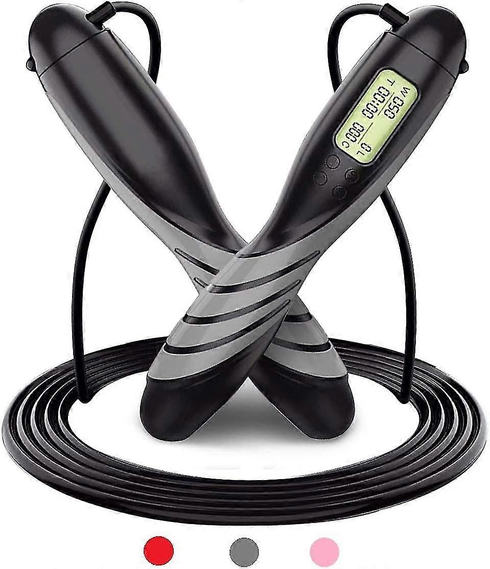 Jump Rope For Fitness - Adjustable 1lb Weighted Jump Rope, Rush Athletics Calorie Counting Ropeless Jumping Rope, Double Dutch Speed Skipping Rope Wor