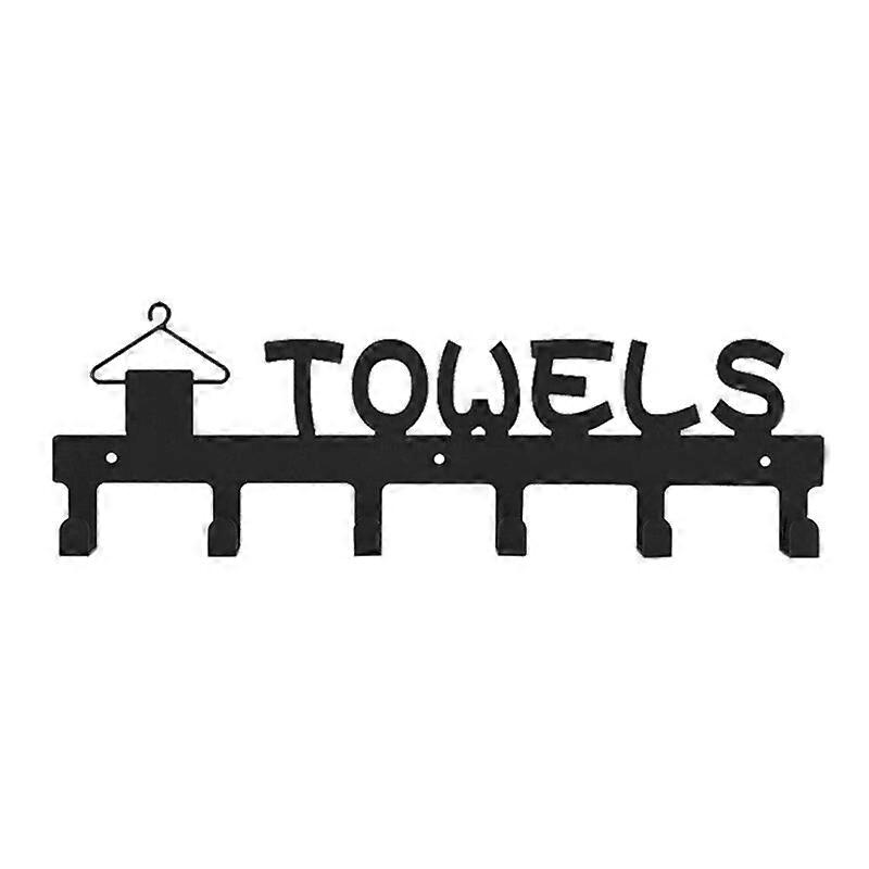 Towel Holder Hook For Wall With 5 Hooks Key Hooks Decor For Wall Key Organizer Rack Metal Hanger For Front Door Kitchen