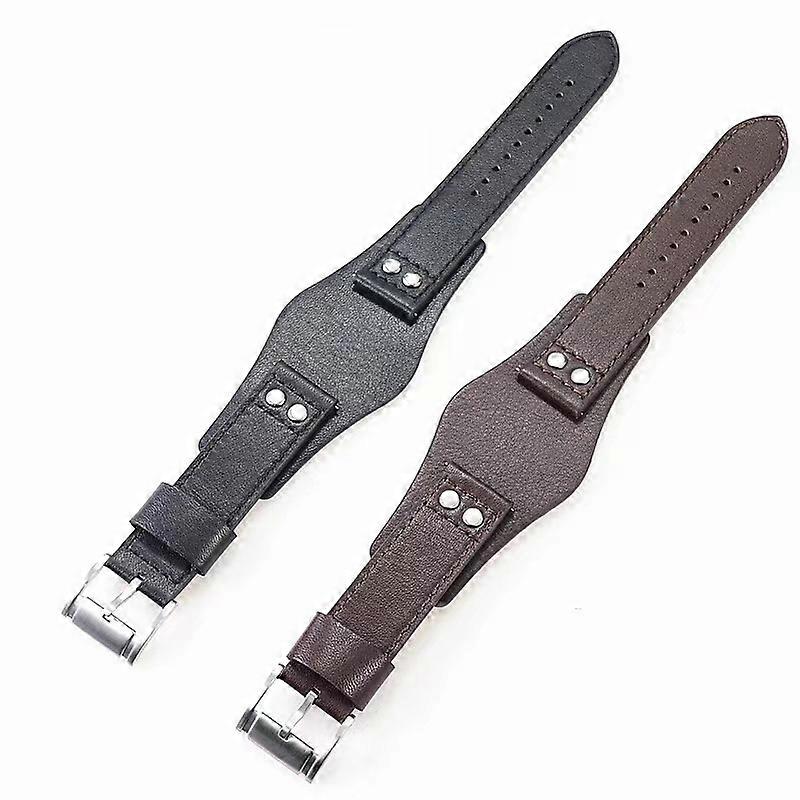 Brown/black 22MM Strap For FOSSIL CH2890 CH2592 Quick Release Leather Strap