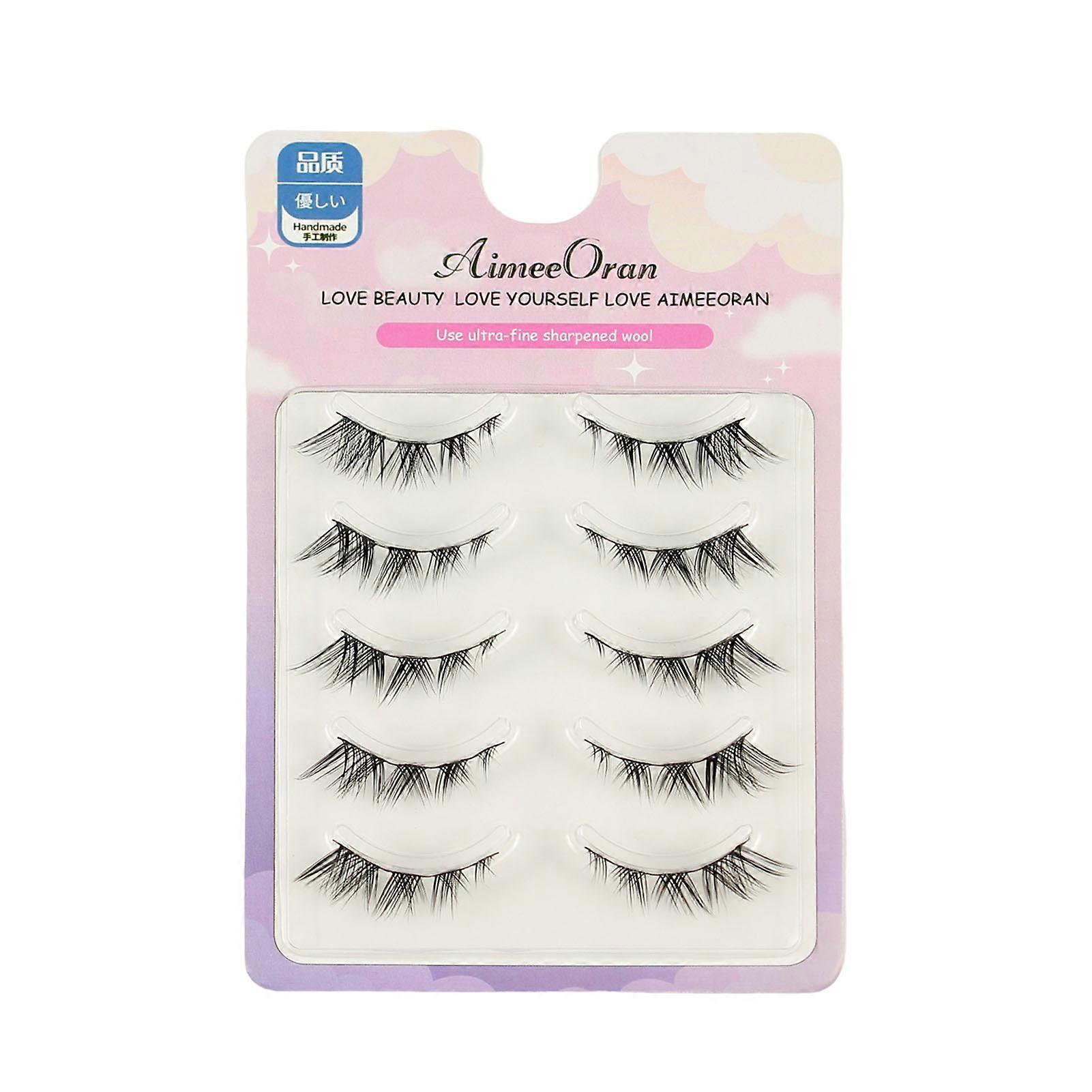 False Eyelashes Fox Eye Multi-Layered Fluffy Volume Long Thick Lashes for Cosplay Party Makeup