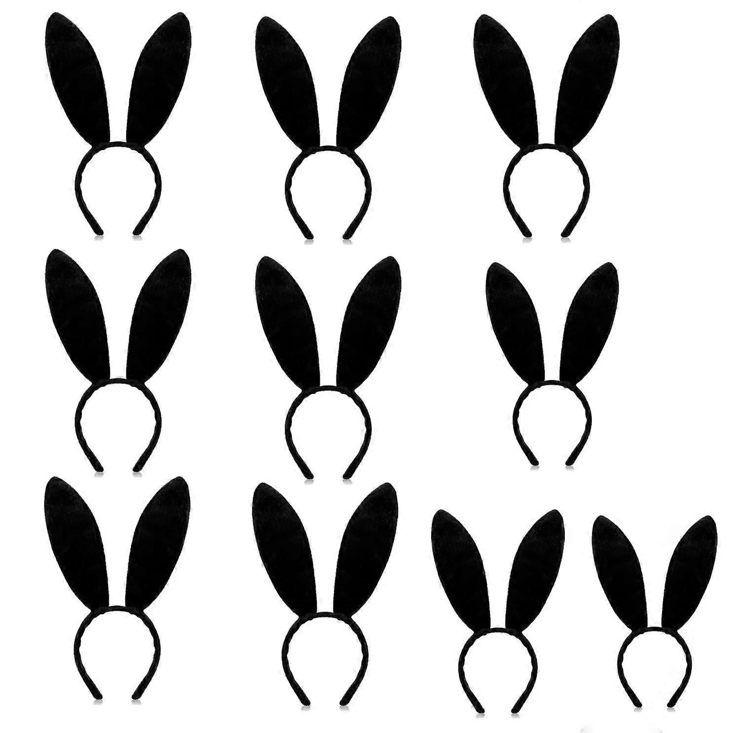 ZK-10pcs Plush Bunny Ears Headband Costume Cosplay (White)