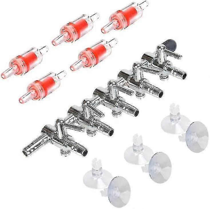 5 Way Aquarium Air Flow Control Lever Valve Distributor Separator