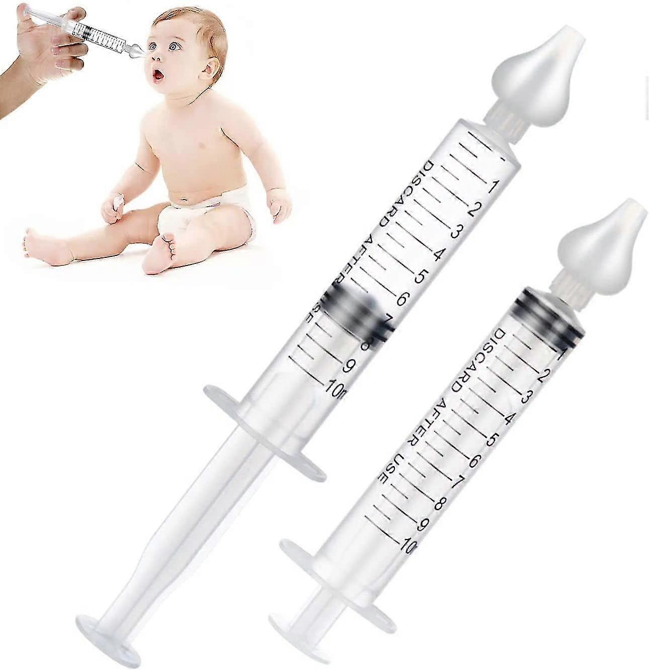 Lot de 2 seringues pour lavage nasal, sûres, non toxiques, confortables et sans goût