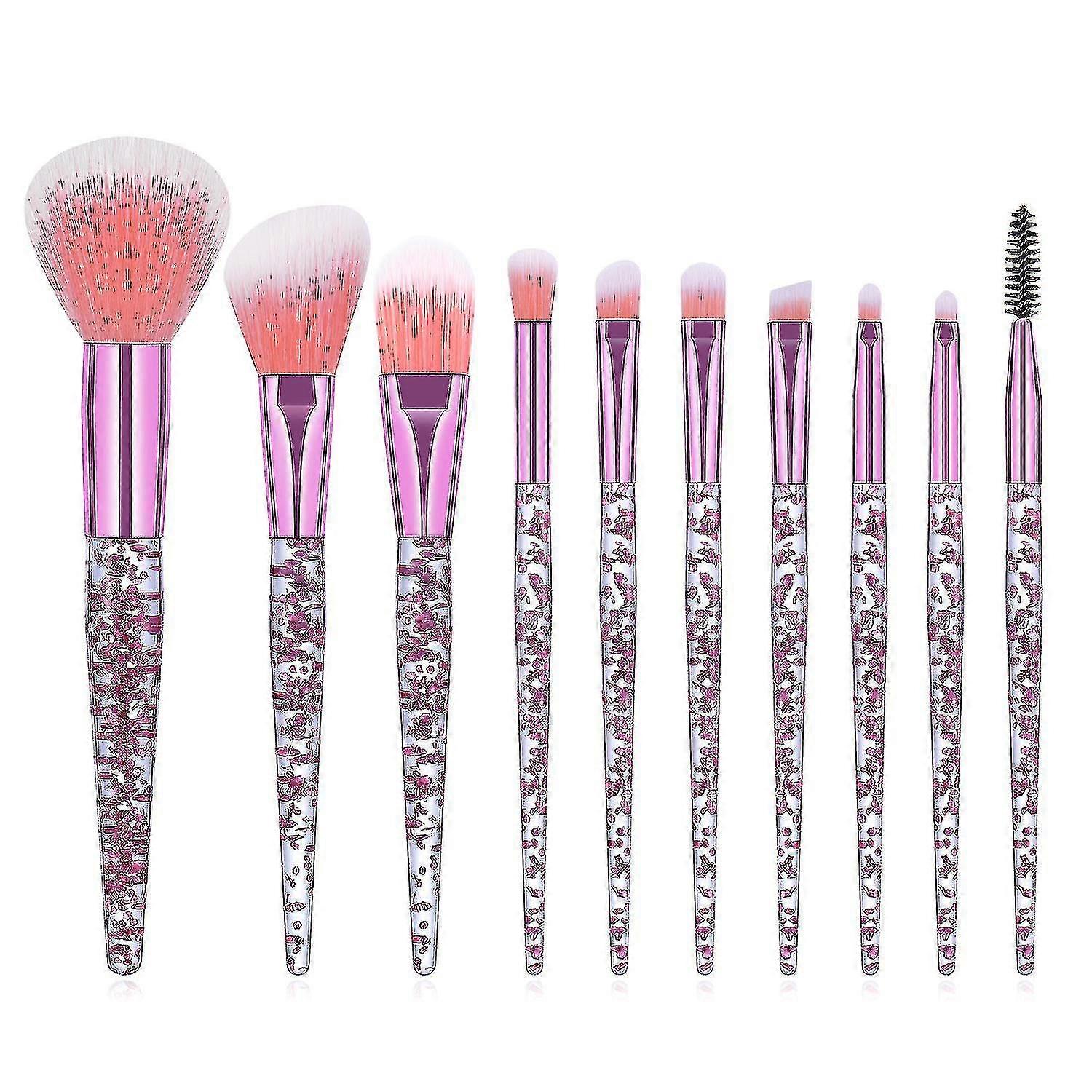 Pink-10pcs High Quality Makeup Brush Set