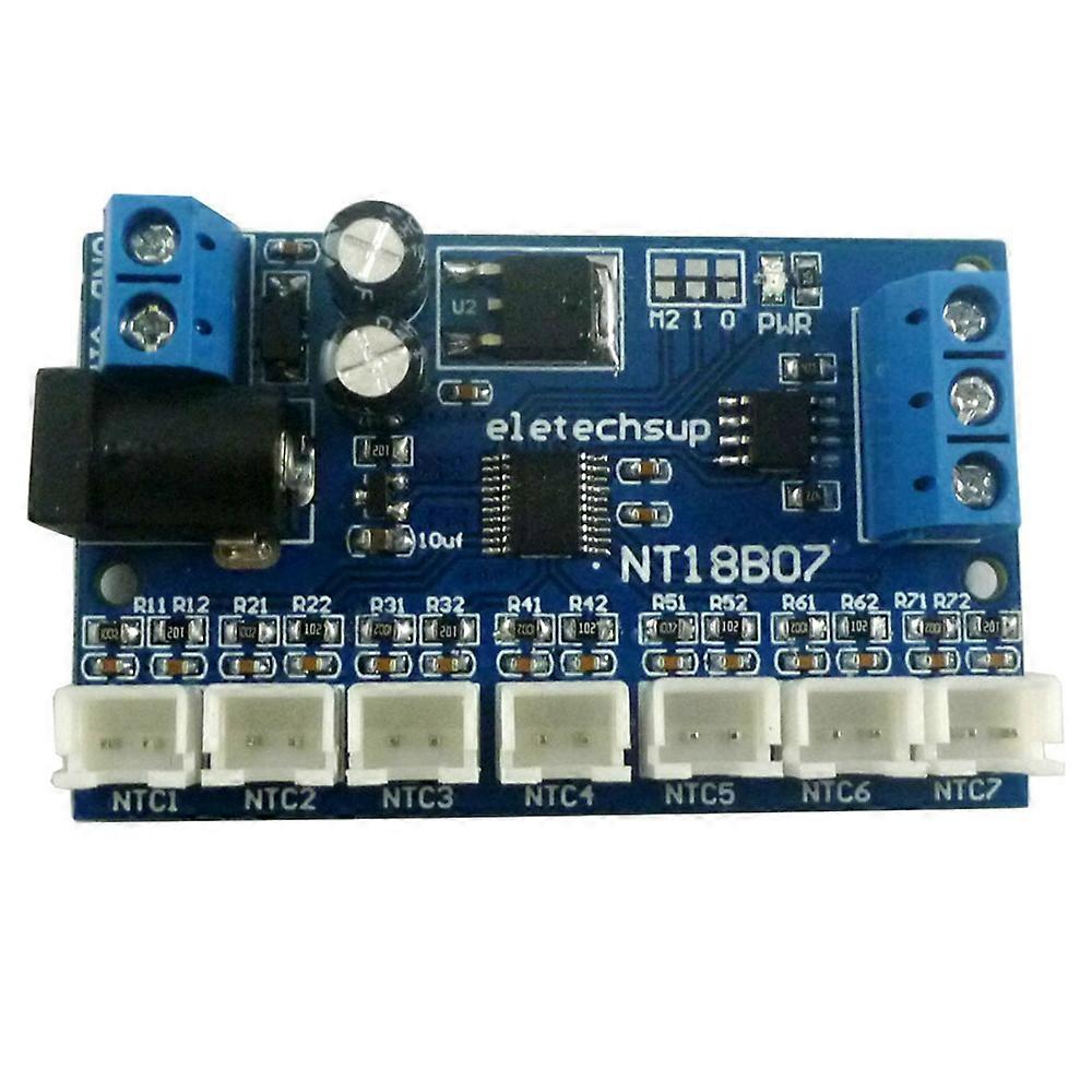 7 Channel RS485 NTC Temperature Sensor Measurement MODBUS RTU Paperless Recorder PLC NT18B07