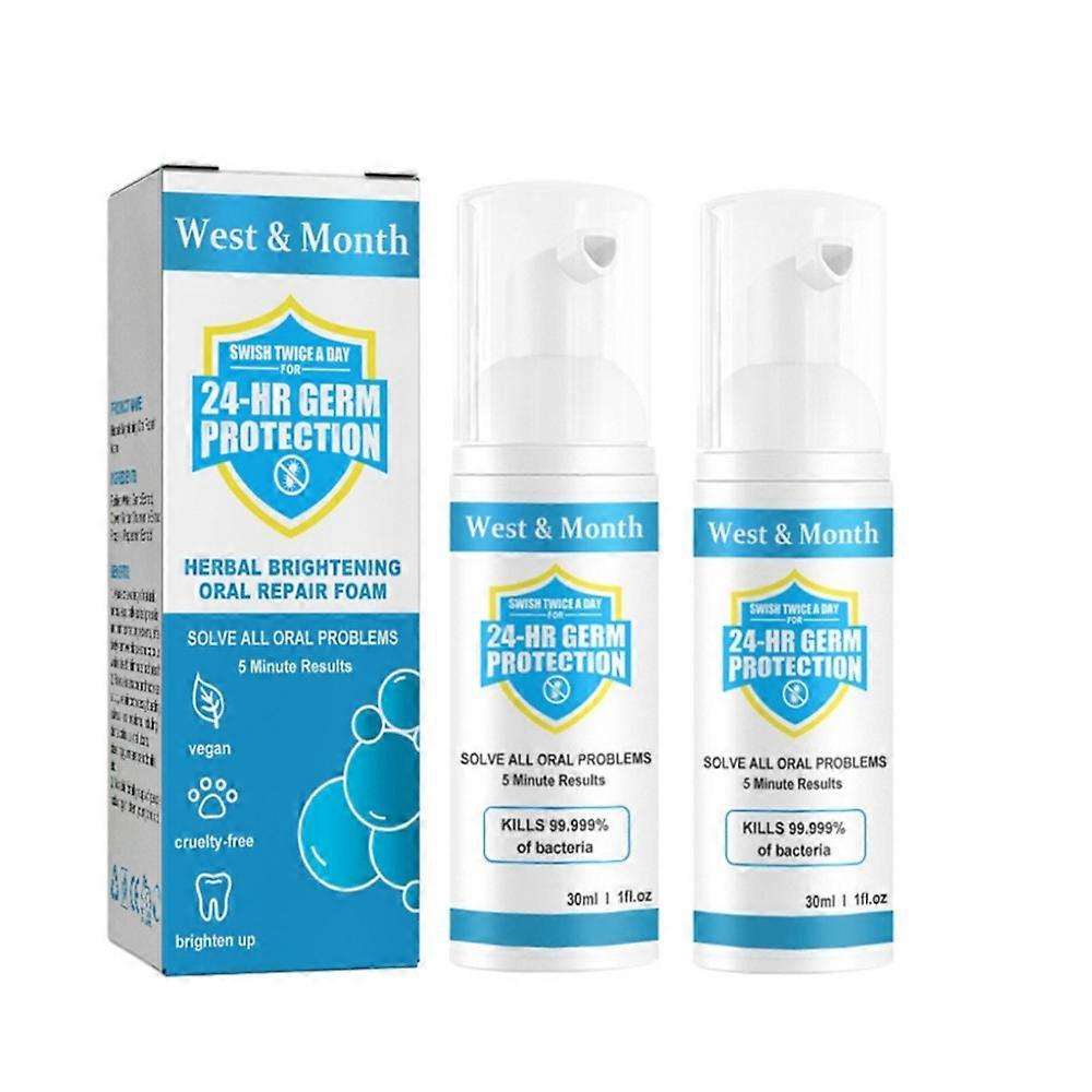 1-3 ADET Jorondy Diş Gargara, 30ml Bitkisel Parlatıcı Ağız Onarım Köpüğü Derinlemesine Temizleme