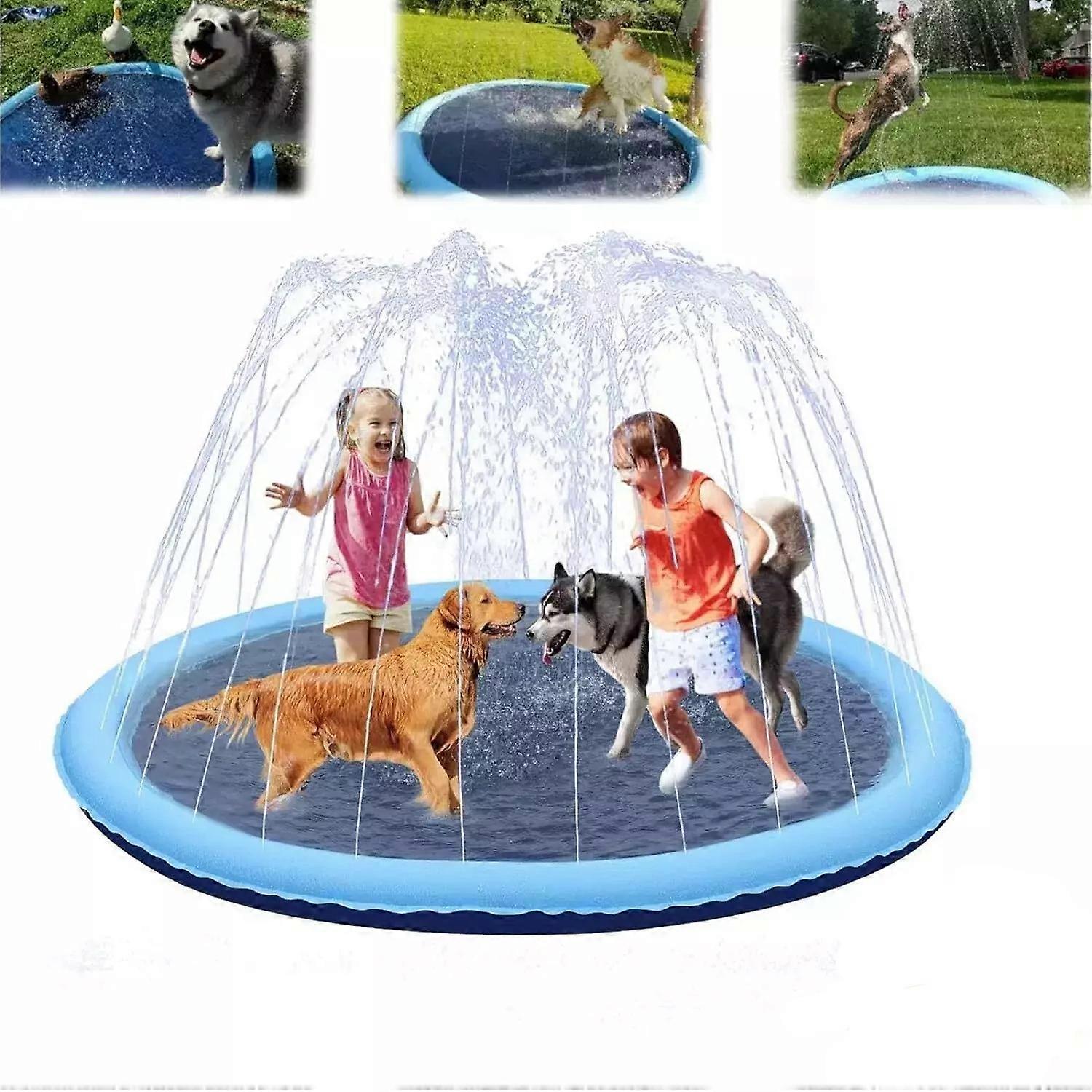Fidofaves Splash Pad for Dogs, Fidofaves Splash Pool, Dog Splash Pad for Dogs
