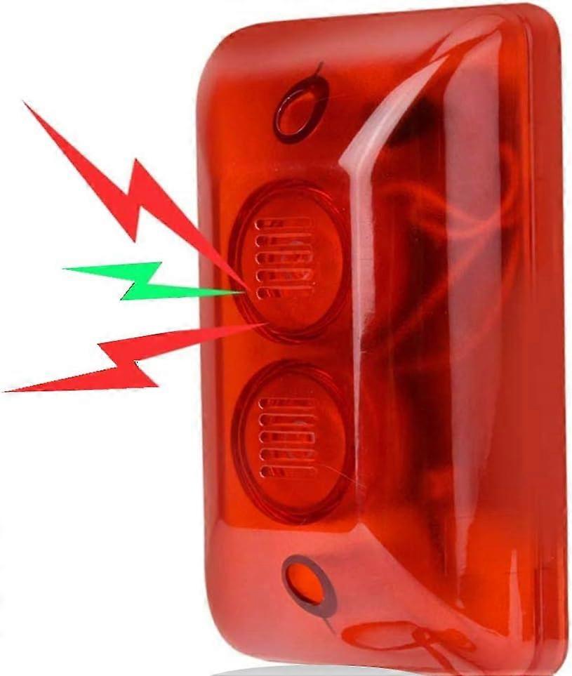 12V Wired Strobe alarm siren Sound siren light Flashing emergency Warning light alarm security alarm system