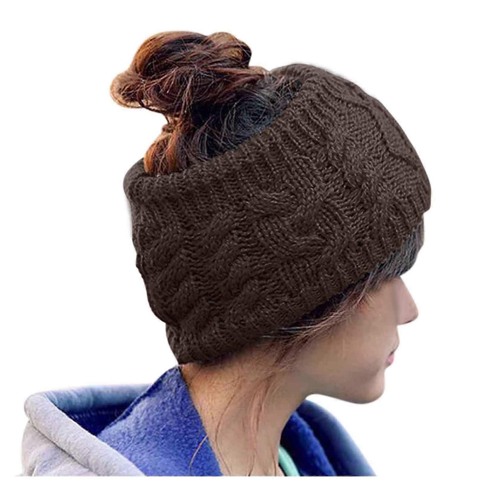 Damen Twisted Woolen Stirnband Mode Strickmütze Ski cap