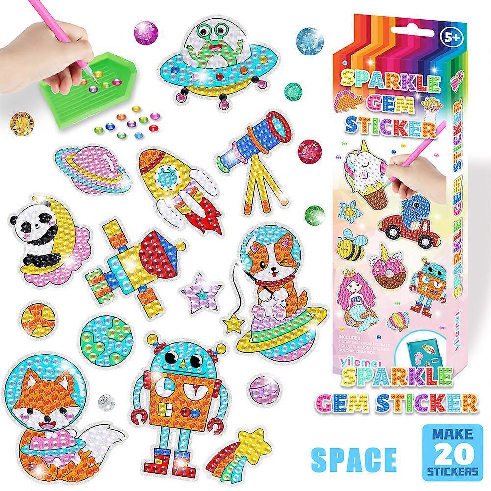 Kids Cartoon Handmade Diamond Painting DIY Creative Sparkle Gem Stickers