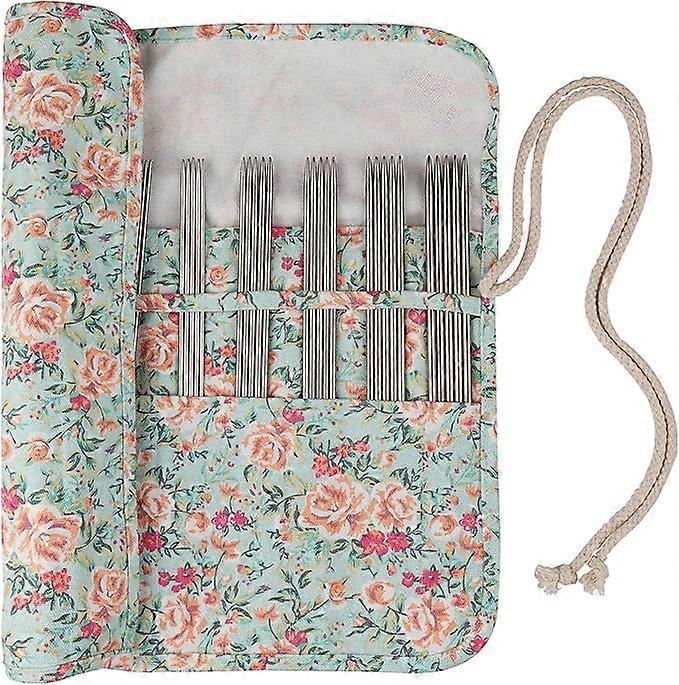 Double Pointed Knitting Needles SetShort Metal Double Ended Needles for Beginners,Lightweight Straight Needles for Small Circular Knitting Project