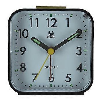 Quartz Alarm Clock,Alarm Clock Bedside Clock Non-Ticking Alarm Clock Travel Alarm Clock with Snooze Function Night Light Portable Alarm Clock Compact 