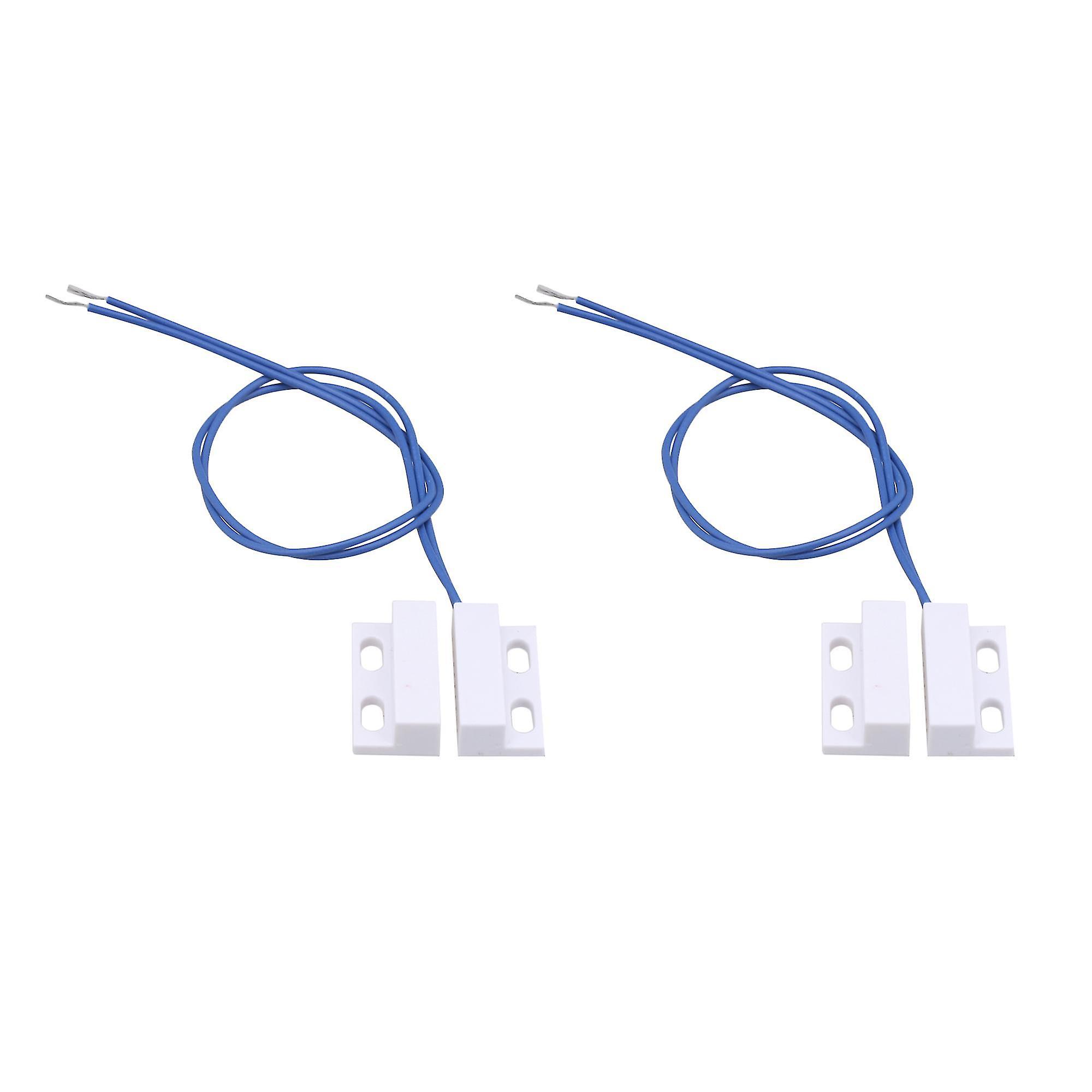 Wire Terminals Connectors 2pcs Ac110-220v Normally Open Type Door Sensor Switch White