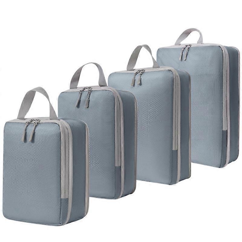 4 Set Compression Packing Cubes for Travel, Ultralight Packing Organizers for Luggage Suitcase & Backpack