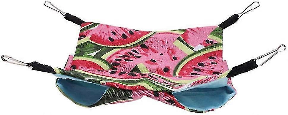 Watermelon Printed Double Layer Canvas Hammock For Hamster