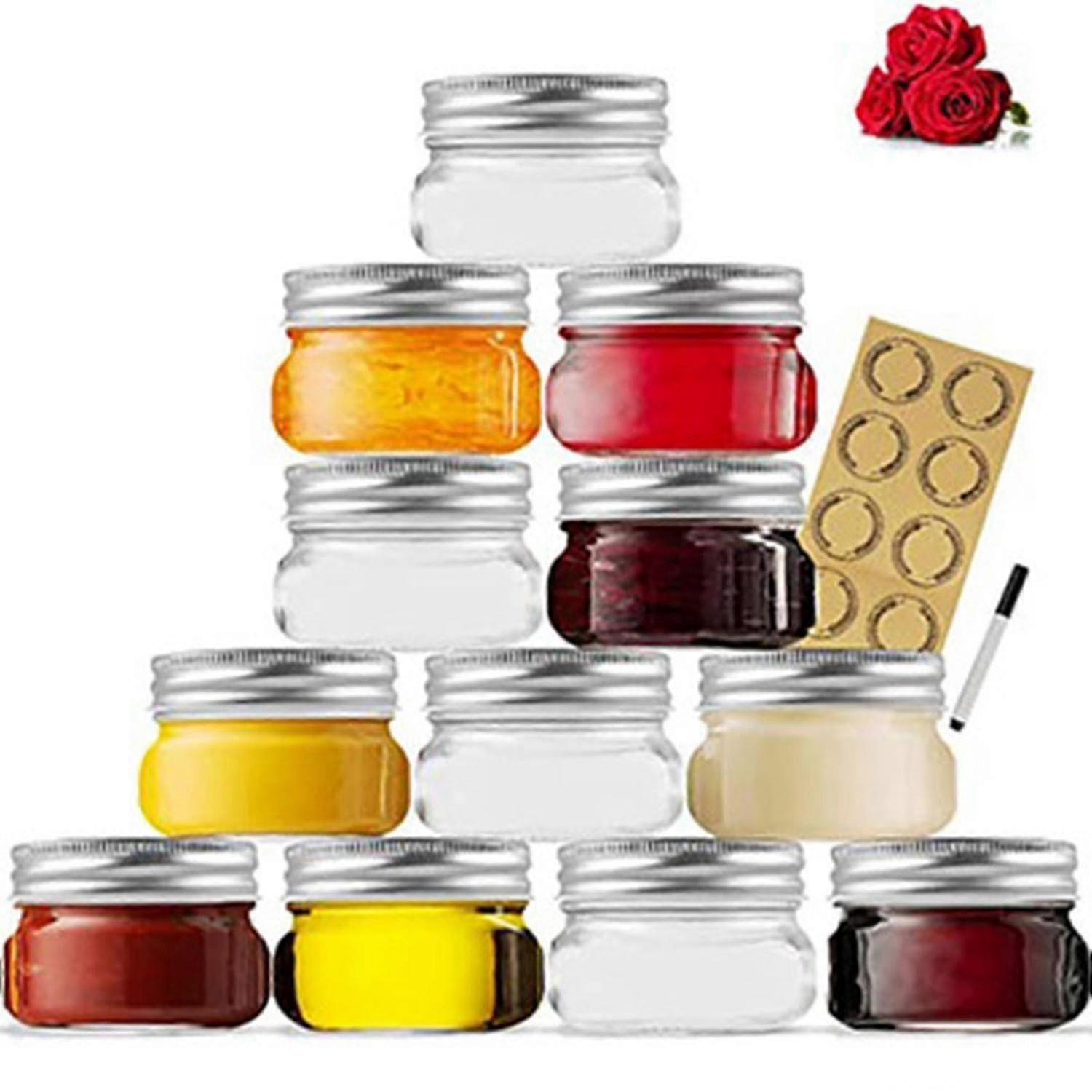 12pcs Jars With Regular Lids, For Jam, Hy,wedding ,food
