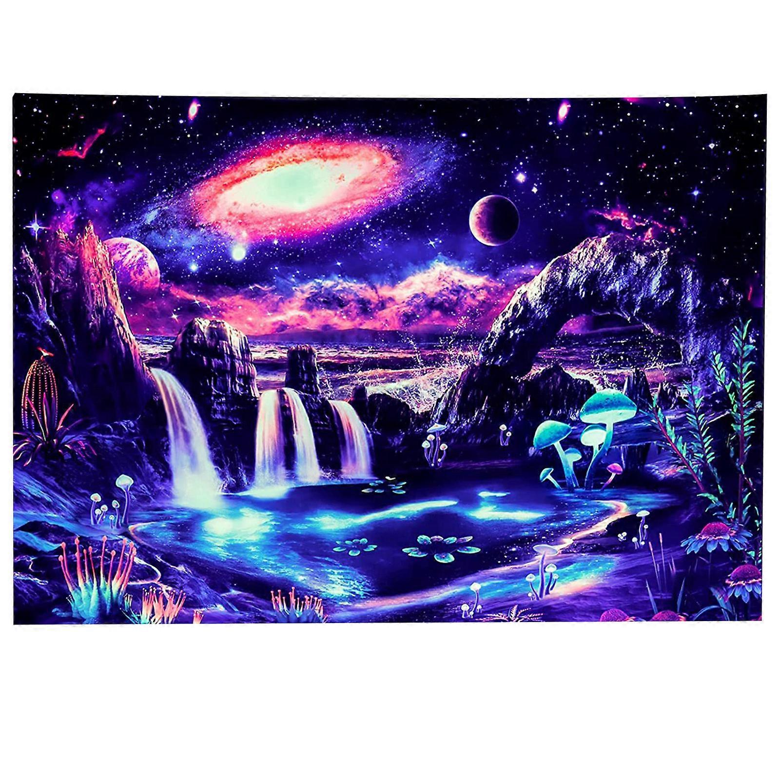 Blacklight Tapestry Wall Hanging Tapestry For Live Broadcast Background,Life,Work