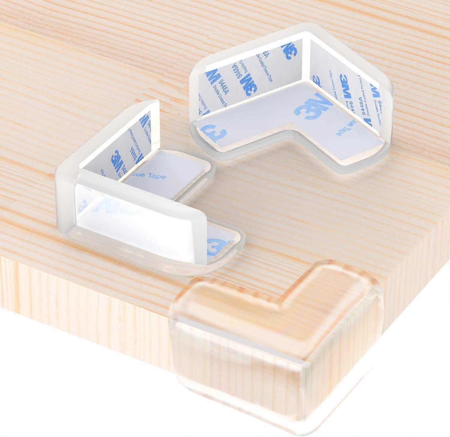 Table Corner Protector, 12 Pieces Transparent Corner Protectors, Larger Size and Stronger Adhesion, Soft