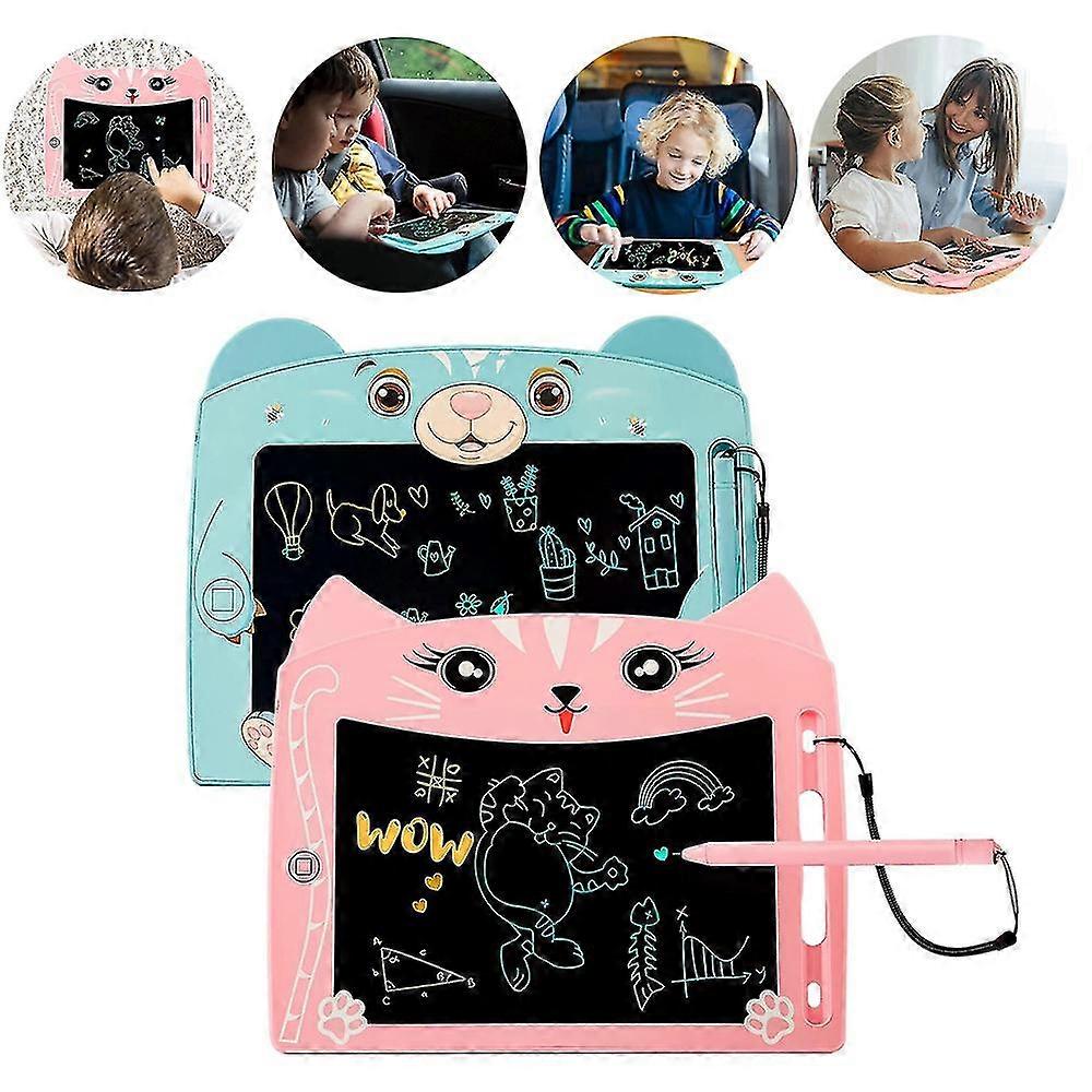 2 kpl lcd-kirjoitustabletteja värikäs, lahjan kirjoittaminen Piirustuslauta lapsille Tytöt Pojat Aikuiset, Syntymäpäivä Doodle Scribble Pad Lelut Ikä 3 4 5 6 vuotta O