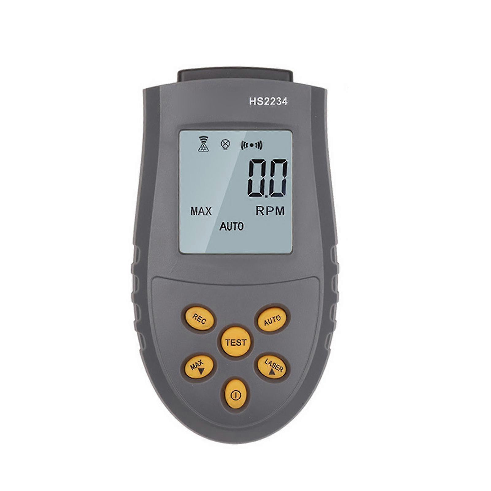 H2234 Digital Laser Tachometer Non-contact Manual/automatic Measurement Compact Practical Optical Tachometer For Electric Equipment