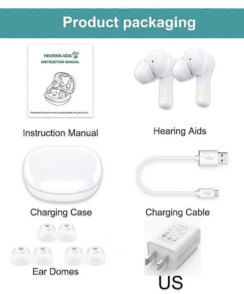 Bluetooth 16 Channels Digital Hearing Aid APP Programmed Charge Hearing Amplifier Touch Control Sound Amplifier Earphone