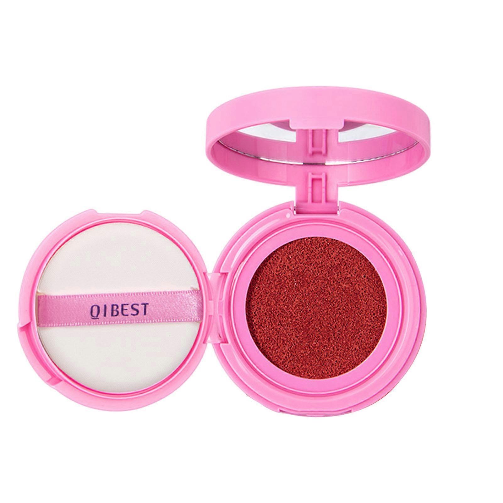 Matte Cushion Blush with Mirror Silky Brighten Makeup Blush for Outdoor Travel