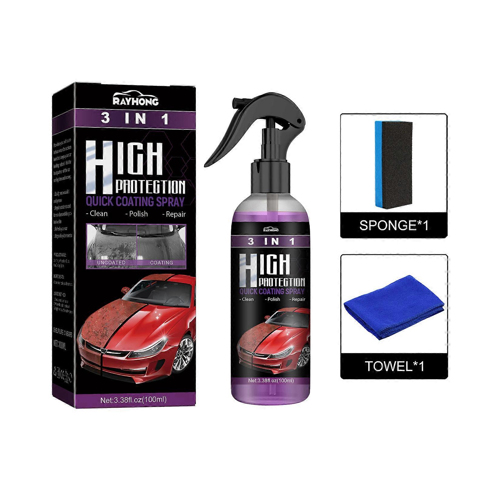 Rayhong 3-in-1 Coating Spray High Protection Fast Car Paint Spray Automatic Hand Paint Color Change Cleaning