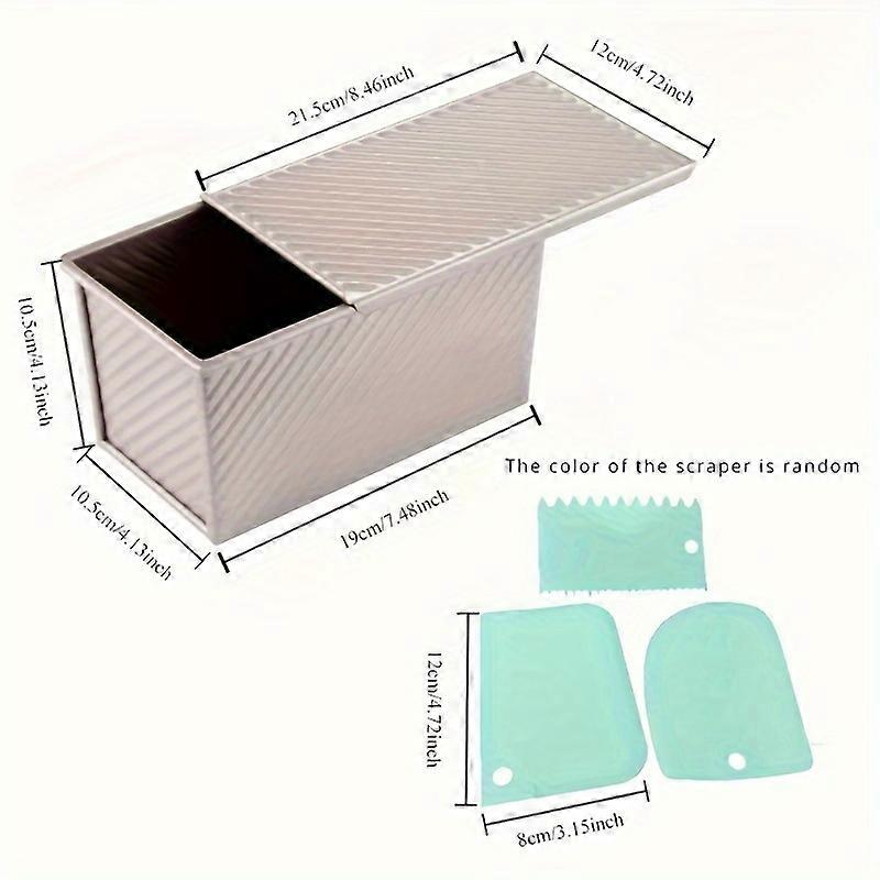 1pc, Loaf Pan With Lid (8.2''x4.7''x4.3''), Baking Bread Pan, Toast Making Tool, Non-Stick Bakeware, Oven Accessories, Baking Tools, Kitchen Accessori