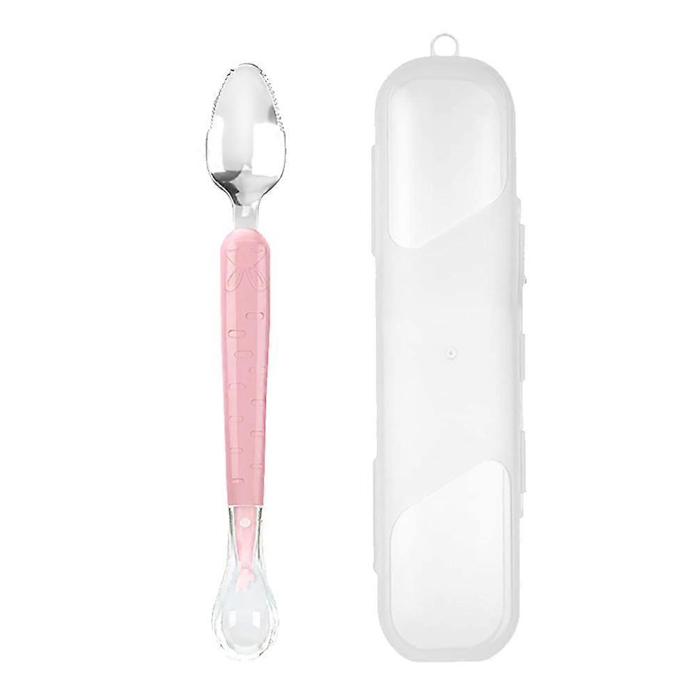 Double Head Baby Silicone Food Spoon,portable scraping